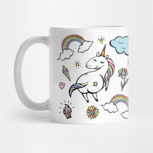 Unicorn Buns with Rainbows Mug